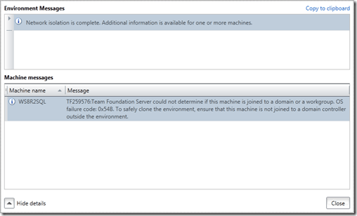 Environment Messages