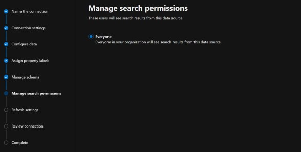Manage search permissions