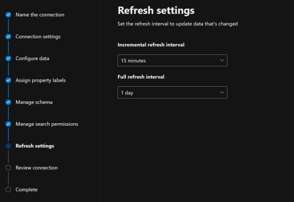 Refresh Settings